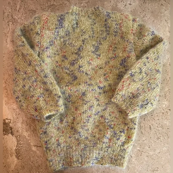 KNITTED Fuzzy Thick Button Up 3/4 Sleeve Lined Cardigan - Picture 4 of 4